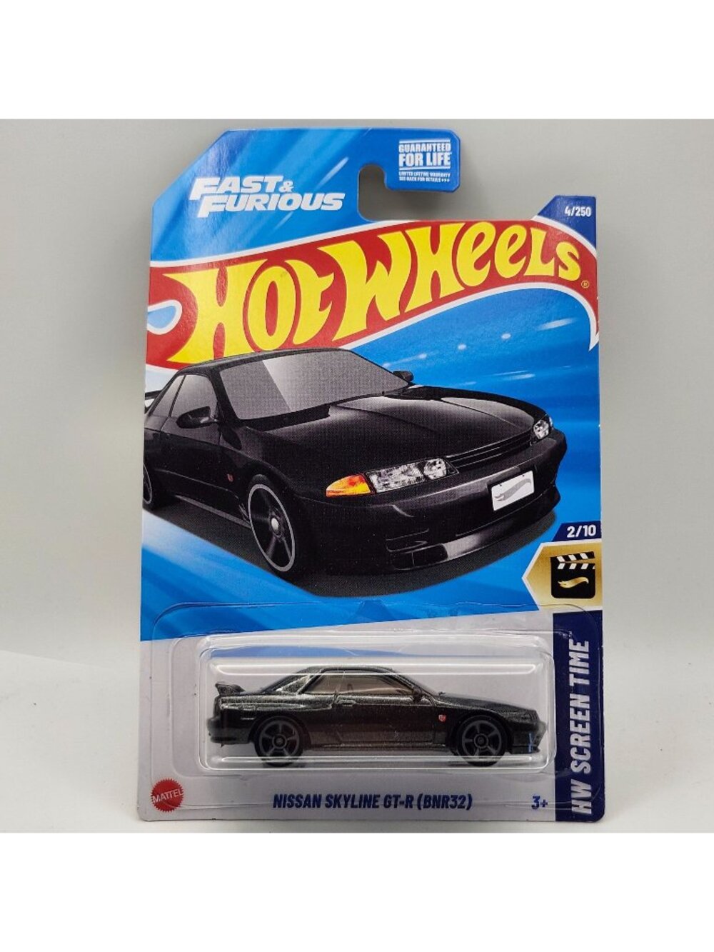 Hot Wheels Nissan Skyline GTR BNR32 Black HW Screen Time Fast Furious 2/10 4/250